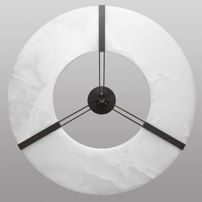 Nova Alabaster Round Plate Ceiling Chandelier