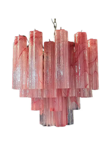 Murano Chandelier – 36 tubes – Alabaster Pink