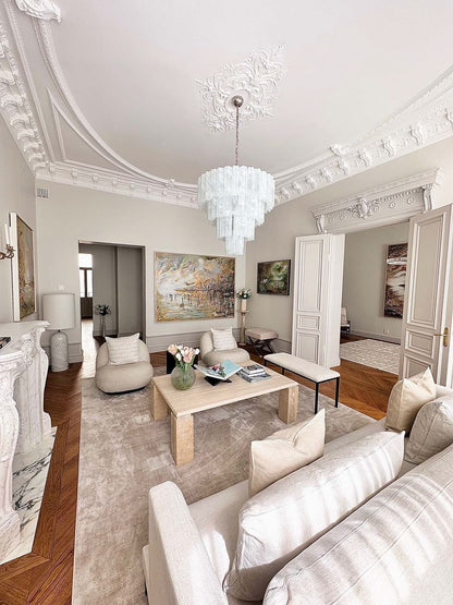 Murano Chandelier – 78 tubes – Alabaster white