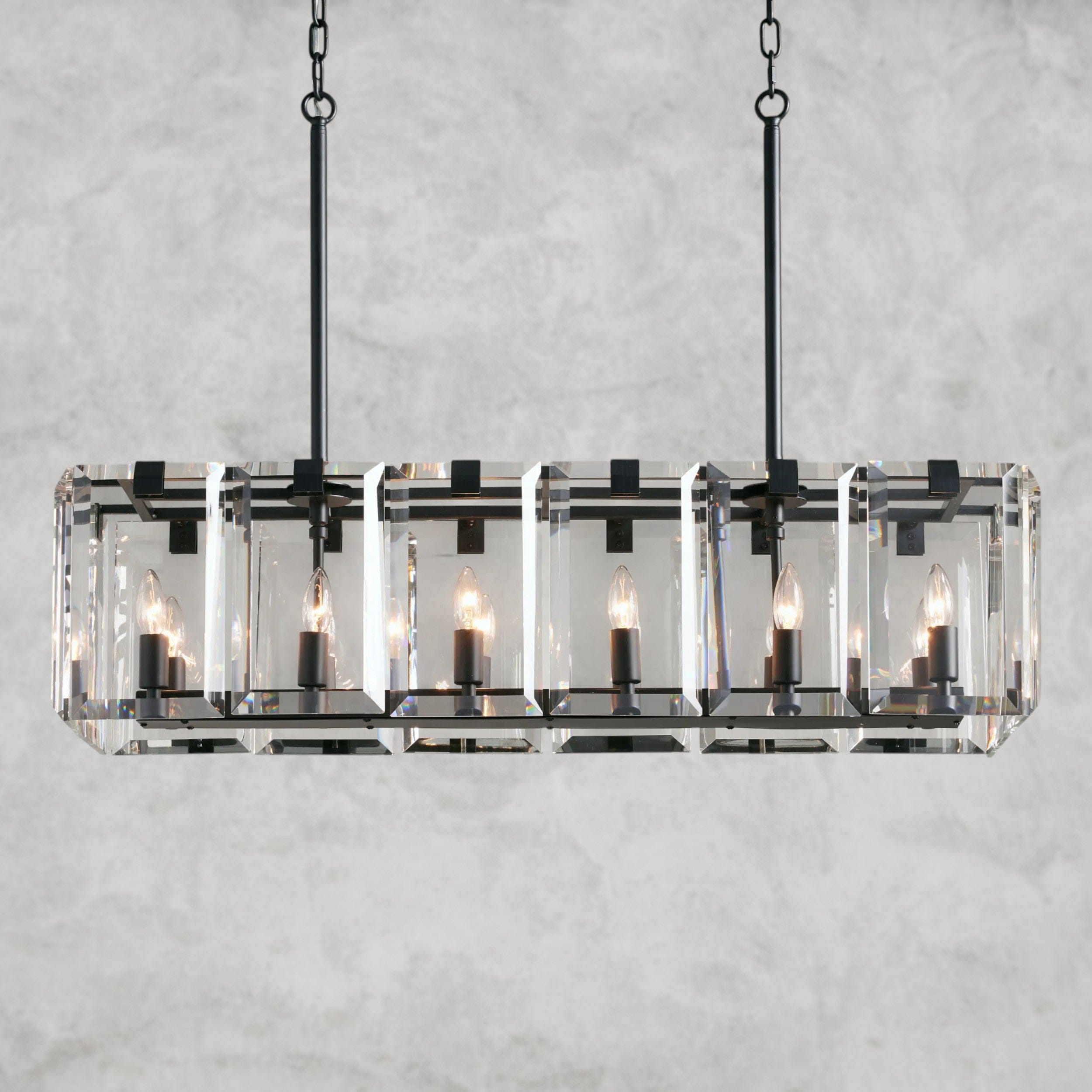40" / Bronze Amaya Rectangular Chandelier 40", 53"