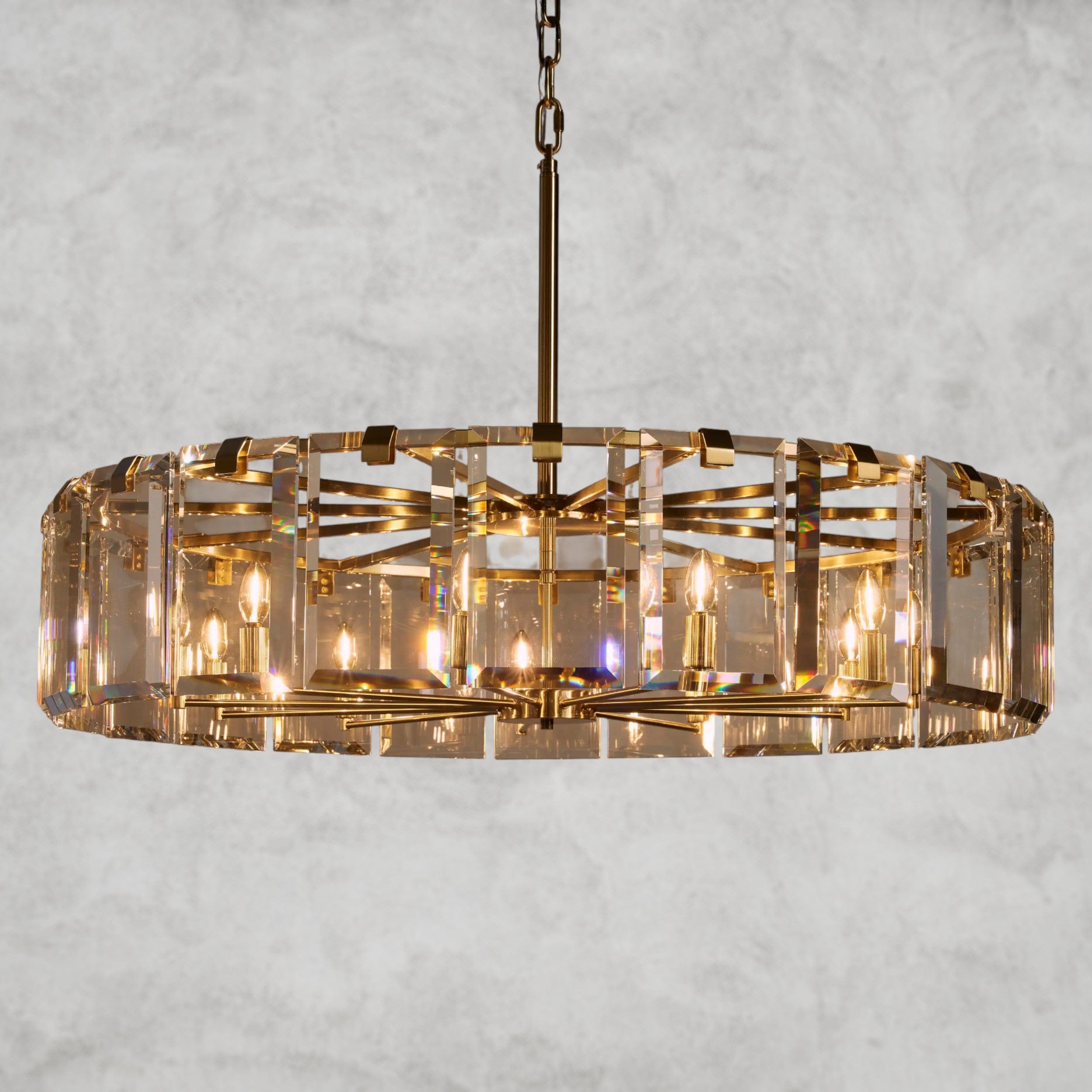 48" / Brass Amaya Round Chandelier 21.5", 30", 38", 48"