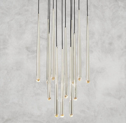 24" / Nickel Aquitaine Round Chandelier 18", 24", 30", 48"