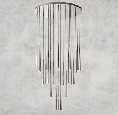 48 / Nickel Aquitaine Round Chandelier 18", 24", 30", 48"