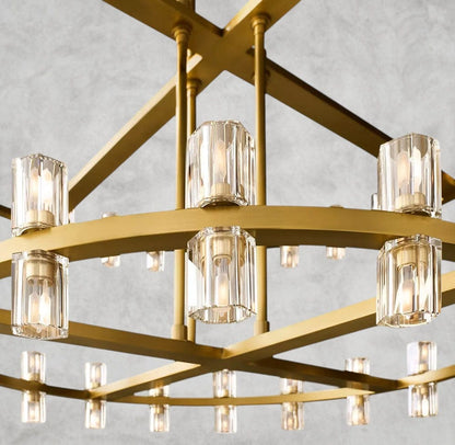 Arcachon LED Round Two-Tier Chandelier 60"