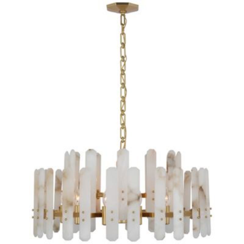 Alabaster Shield Large Pendant 18 Lights Chandelier