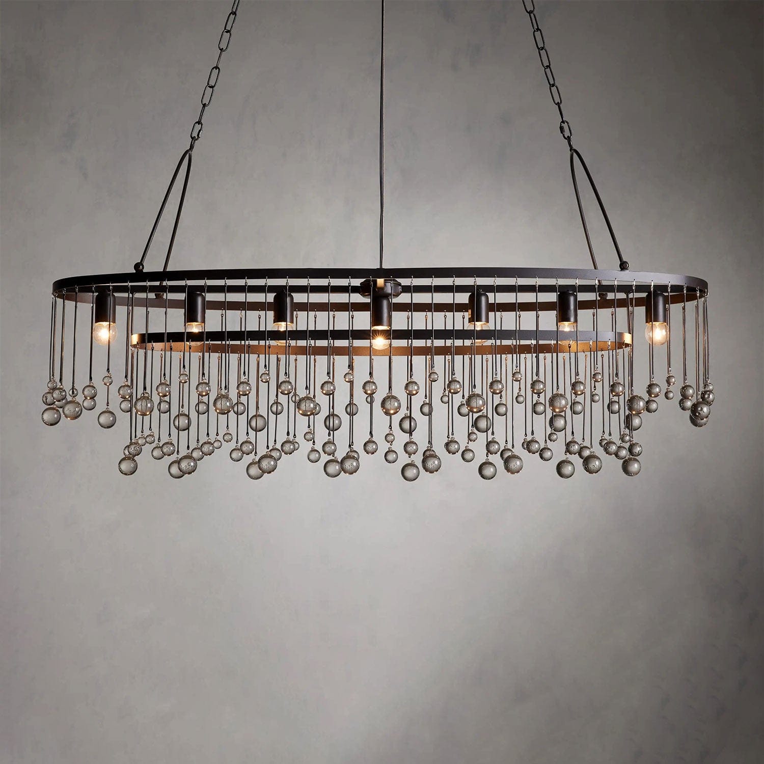 Bronze Aubrey Oval Chandelier 52.5"