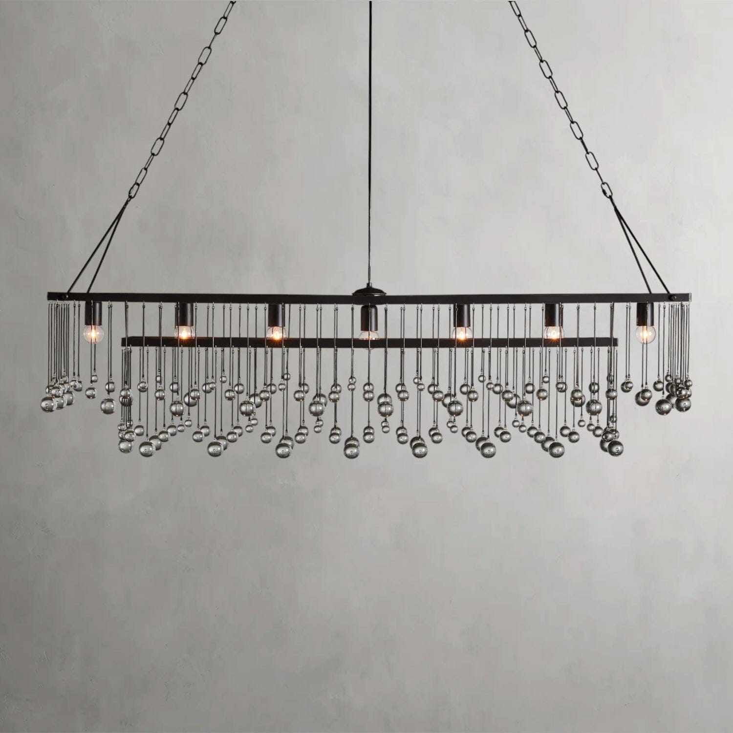 60" / Bronze Aubrey Rectangular Chandelier 47", 60"