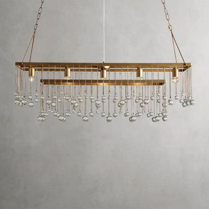 47" / Brass Aubrey Rectangular Chandelier 47", 60"