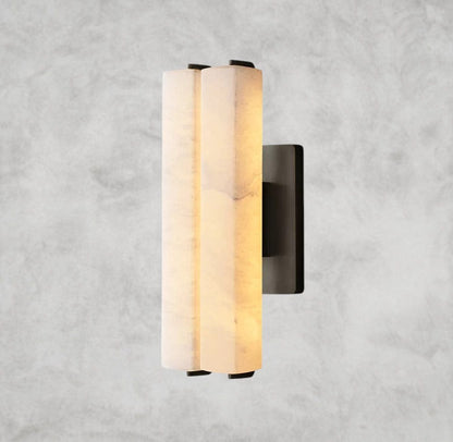 15" / Bronze Audubon Alabaster Double Sconce