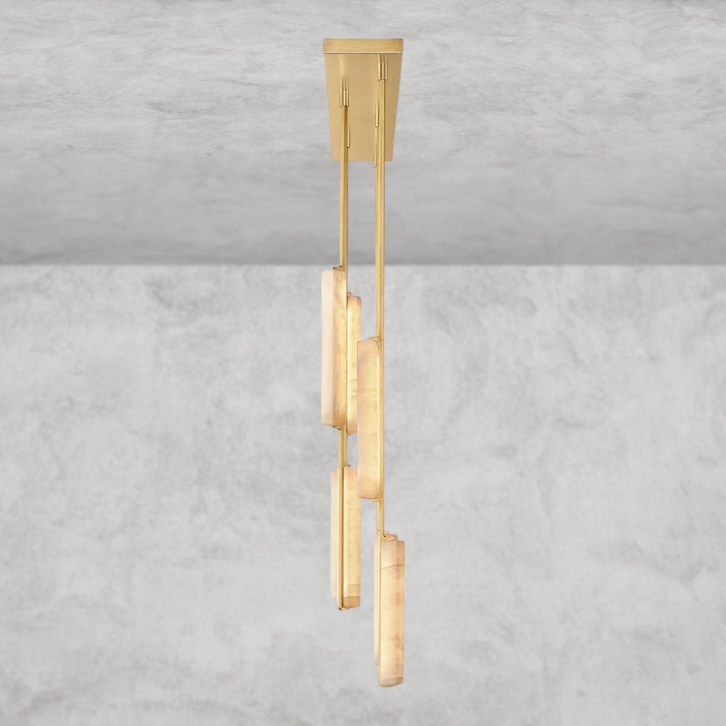 Audubon Alabaster Linear Chandelier 54"