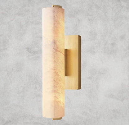 15" / Brass Audubon Alabaster Single Sconce