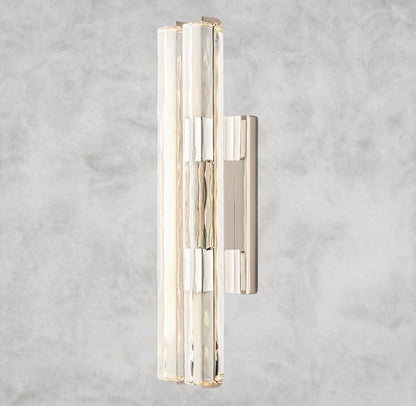 25“ / Nickel Audubon Crystal Double Sconce