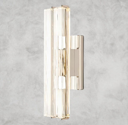 19" / Nickel Audubon Crystal Double Sconce