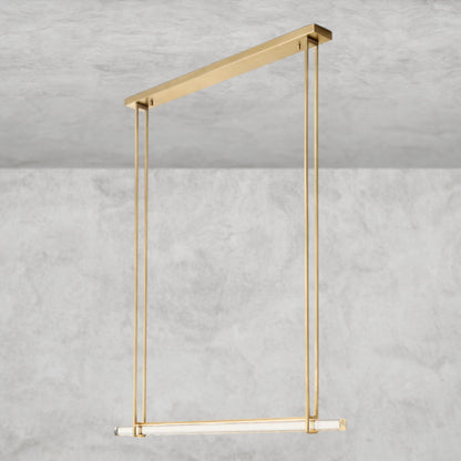 Audubon Crystal Linear Single Bar Chandelier