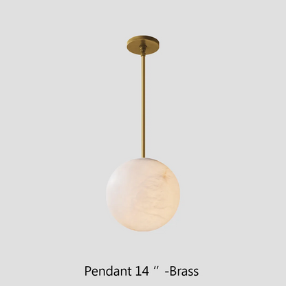Theseus Alabaster Modern Ball Pendant Light