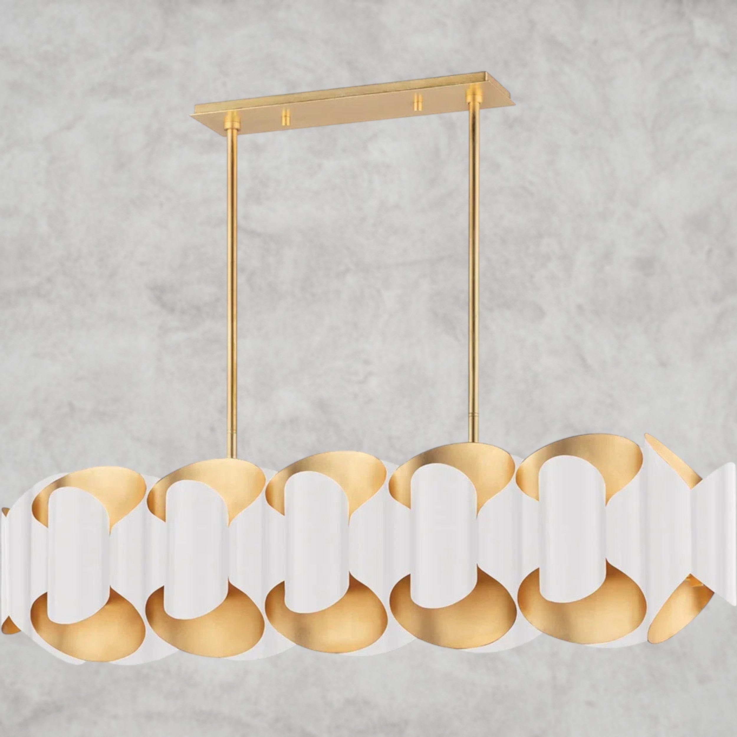 White Bainks Light Pendant 12"