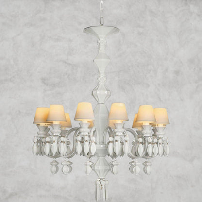 White Belle De Nuit 12-Lights Chandelier