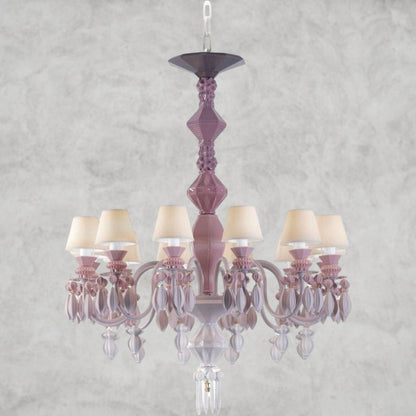 Pink Belle De Nuit 12-Lights Chandelier