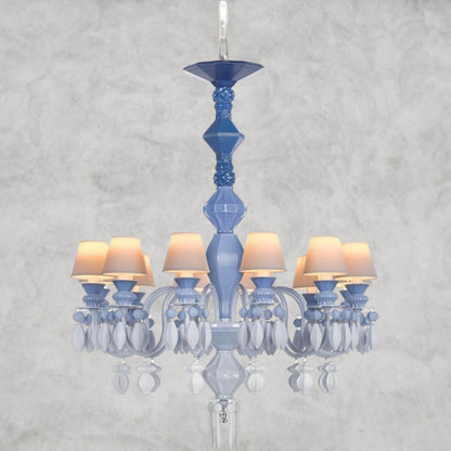 Blue Belle De Nuit 12-Lights Chandelier