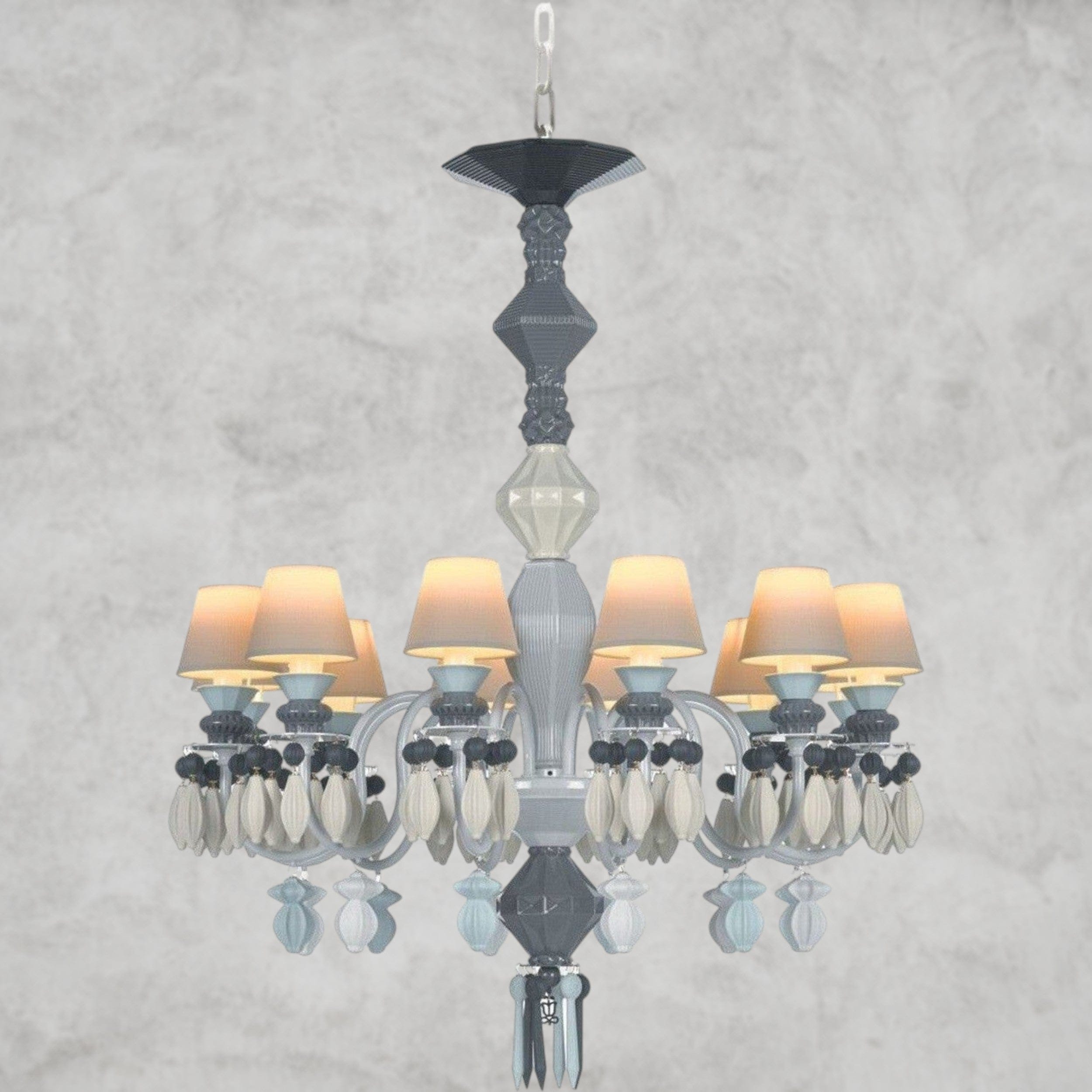 Black Belle De Nuit 12-Lights Chandelier