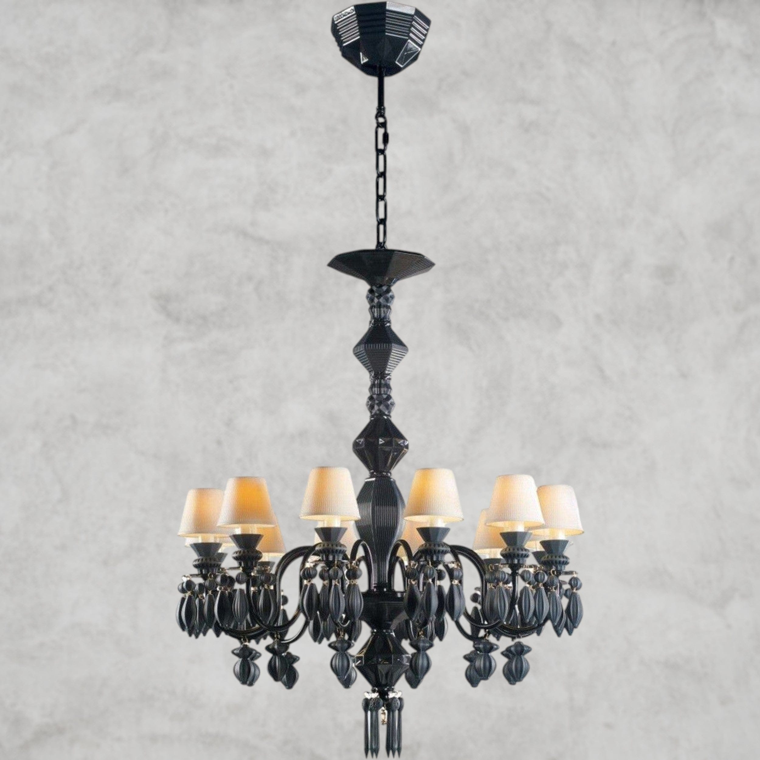Absolute Black Belle De Nuit 12-Lights Chandelier