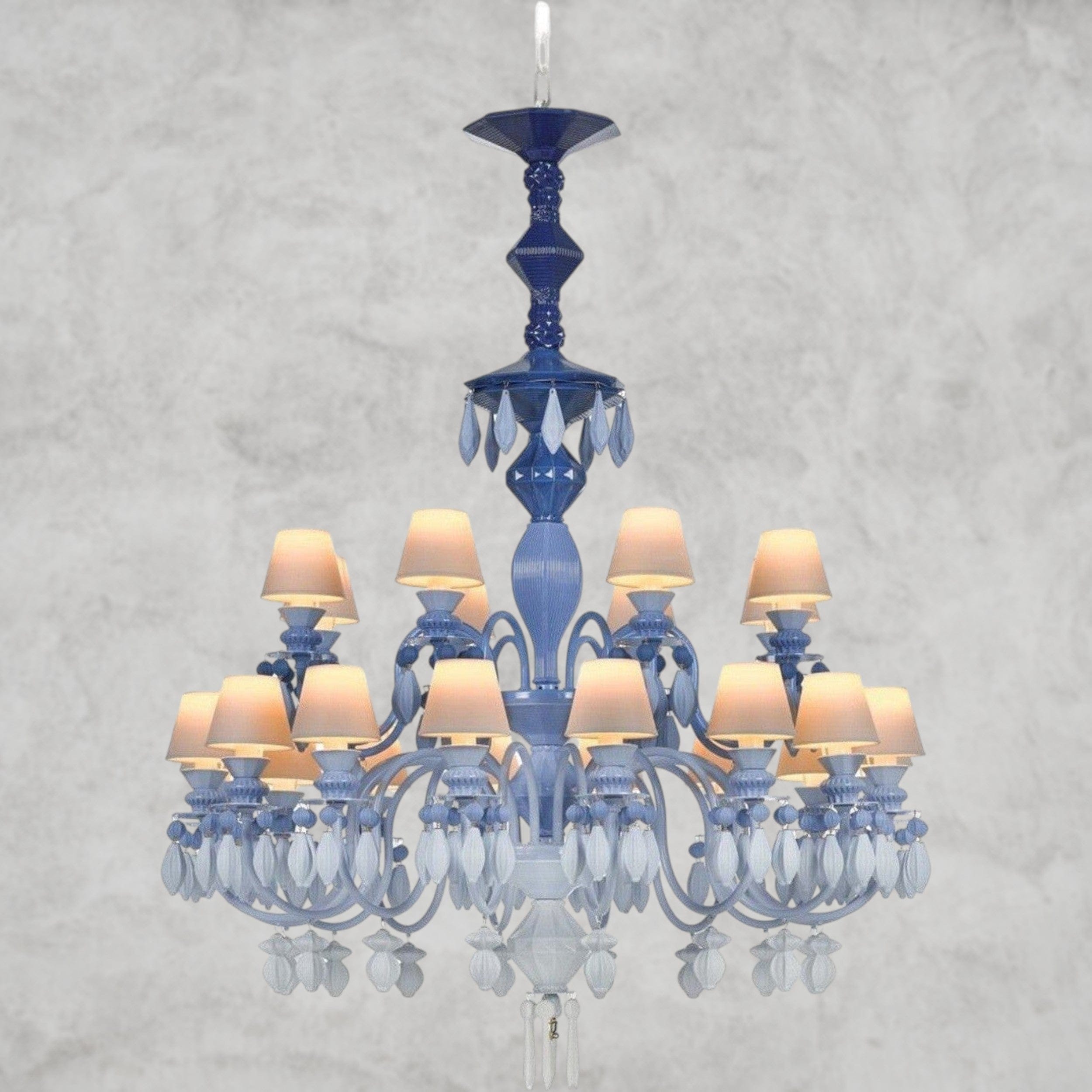 Blue I Belle De Nuit 24-Lights Chandelier