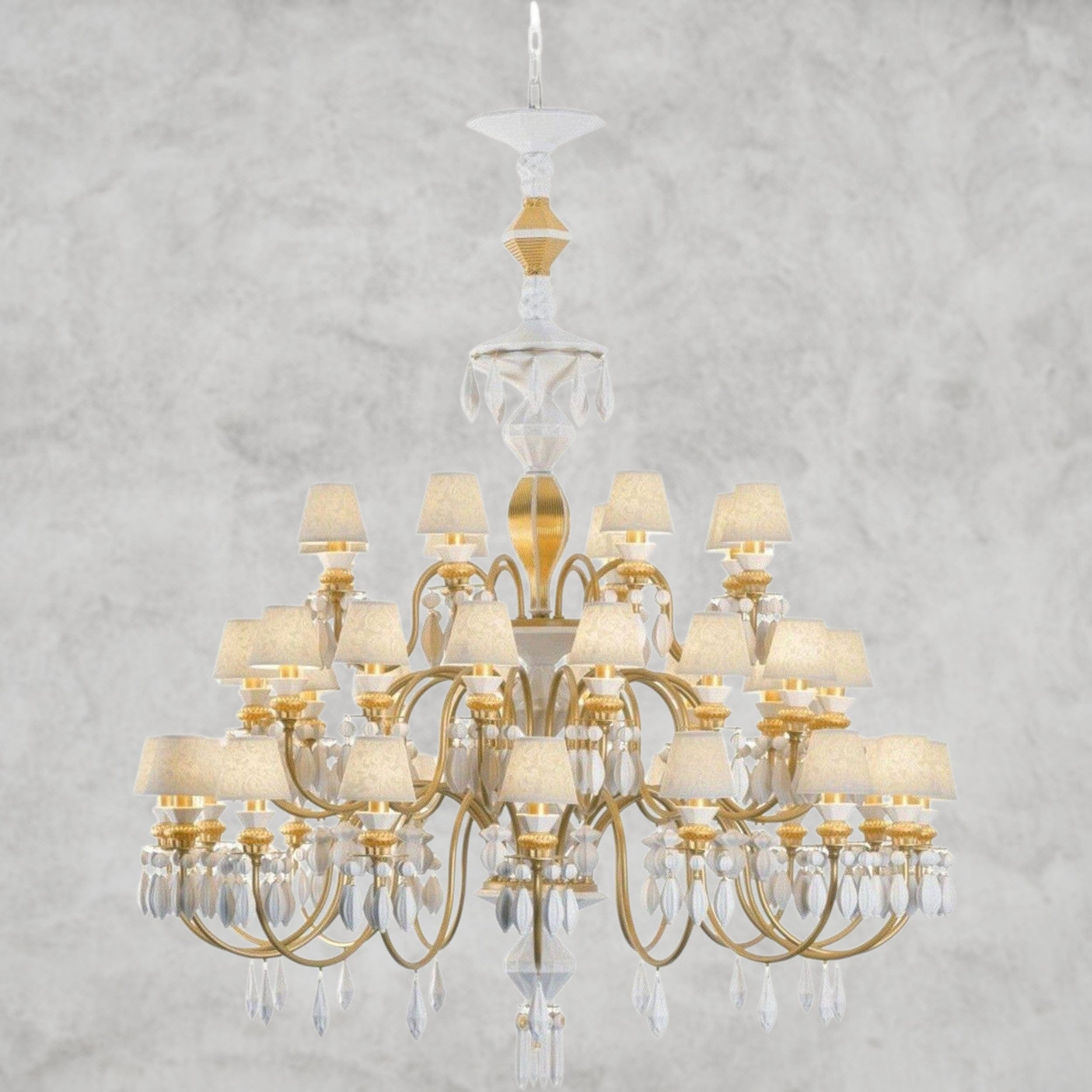 Golden Luster I Belle De Nuit 40-Lights Chandelier