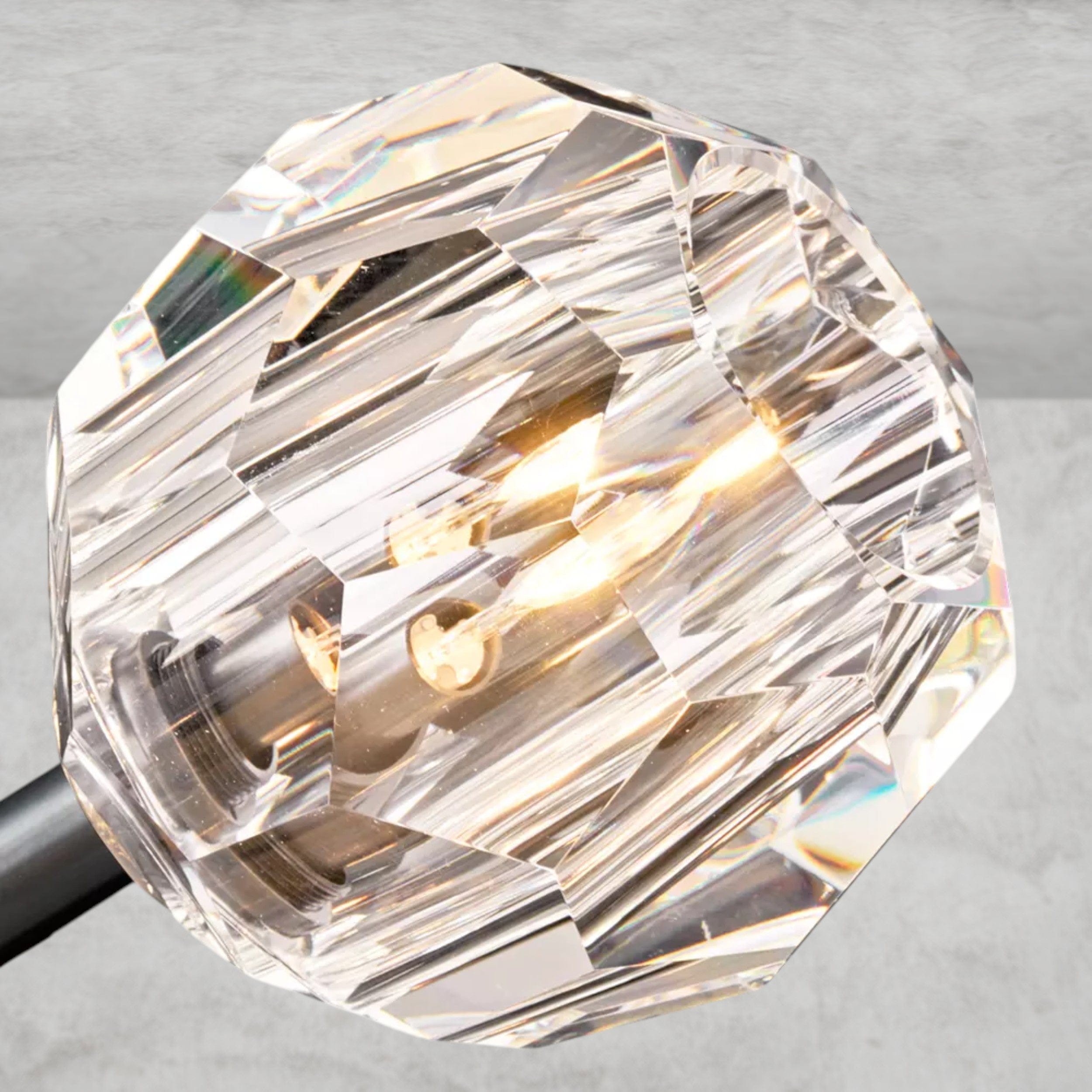 Boule De Clear/ Smoke Cristal Flushmount 24"