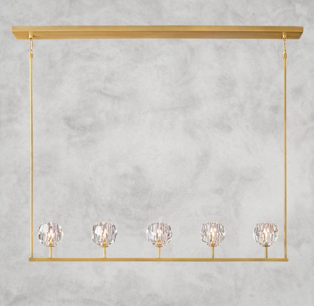 Boule De Cristal Clear Glass Linear Chandelier 48", 60"
