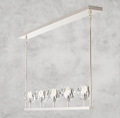 Boule De Cristal Clear Glass Linear Chandelier 48", 60"