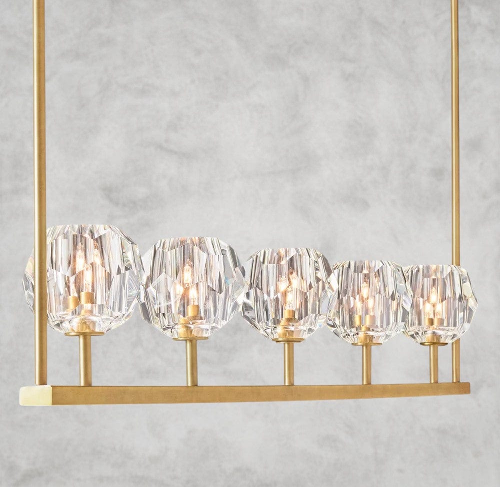 Boule De Cristal Clear Glass Linear Chandelier 48", 60"