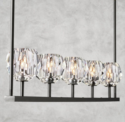 Boule De Cristal Clear Glass Linear Chandelier 48", 60"