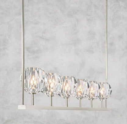 Boule De Cristal Clear Glass Linear Chandelier 48", 60"