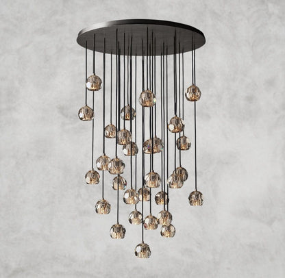40" / Smoke / Bronze Boule De Cristal Clear/ Smoke Glass Round Cluster Chandelier 14", 19", 24", 30", 40"