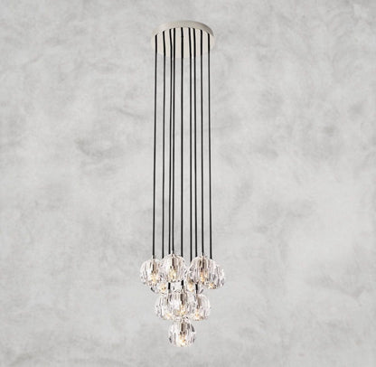 Boule De Cristal Clear/ Smoke Glass Round Cluster Chandelier 14", 19", 24", 30", 40"