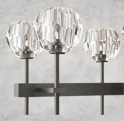 Boule De Cristal Double Linear Chandelier 60"