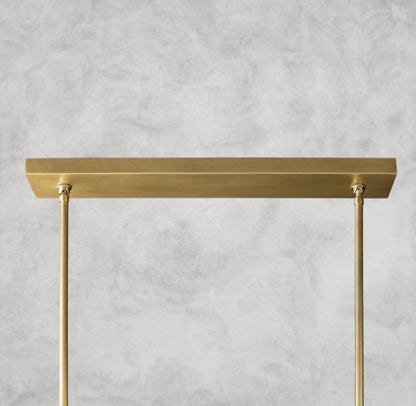 Boule De Cristal Double Linear Chandelier 60"