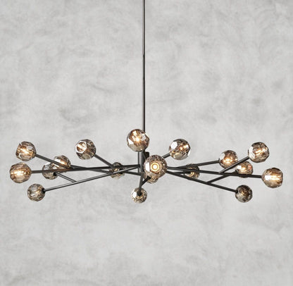 72" / Smoke / Bronze Boule De Cristal Round Chandelier 24", 36", 48", 60", 72"
