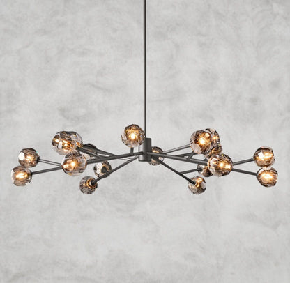 60" / Smoke / Bronze Boule De Cristal Round Chandelier 24", 36", 48", 60", 72"
