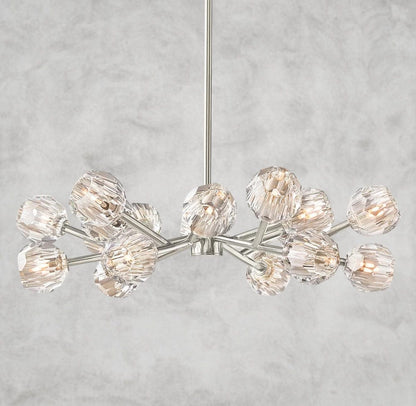 36" / Clear / Nickle Boule De Cristal Round Chandelier 24", 36", 48", 60", 72"
