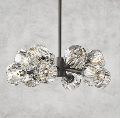 24" / Clear / Bronze Boule De Cristal Round Chandelier 24", 36", 48", 60", 72"