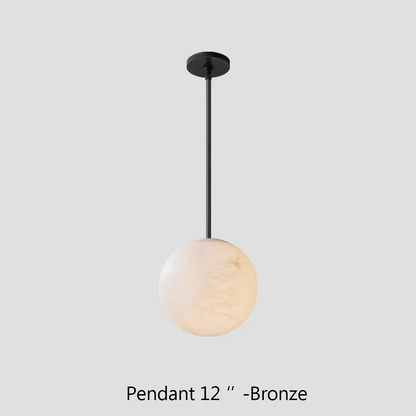 Theseus Alabaster Modern Ball Pendant Light