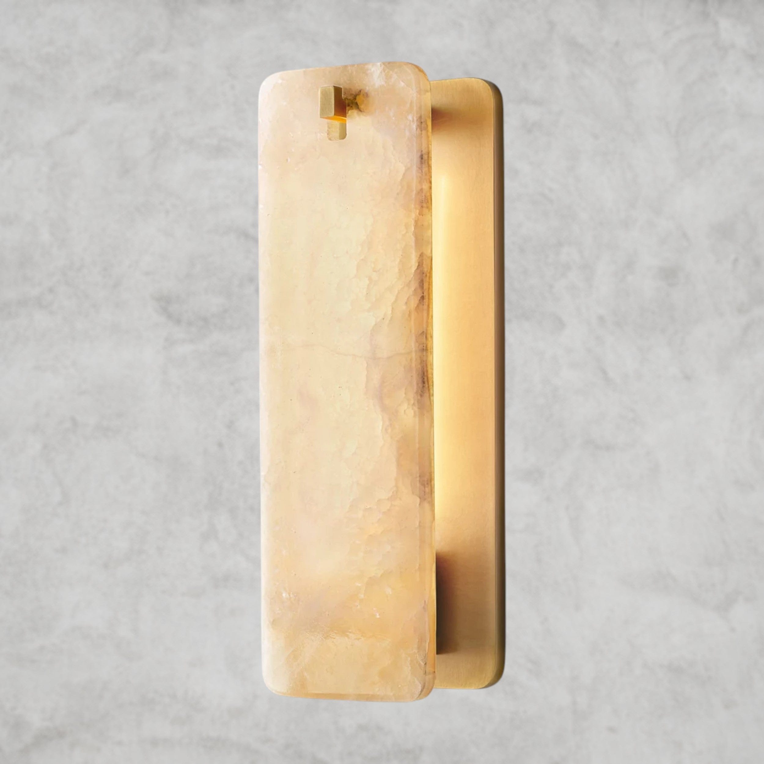 13" / Brass / Alabaster Calamette Glass/ Alabaster Sconce 13", 16"