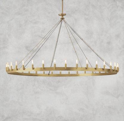 73" / Brass Camino Round Outdoor Chandelier 26", 38", 50", 63", 73"