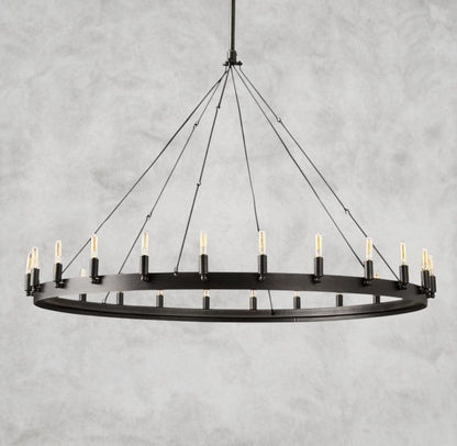 50" / Bronze Camino Round Outdoor Chandelier 26", 38", 50", 63", 73"