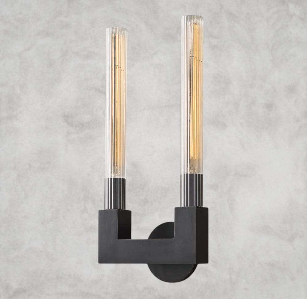 Bronze Cannele Double Sconce