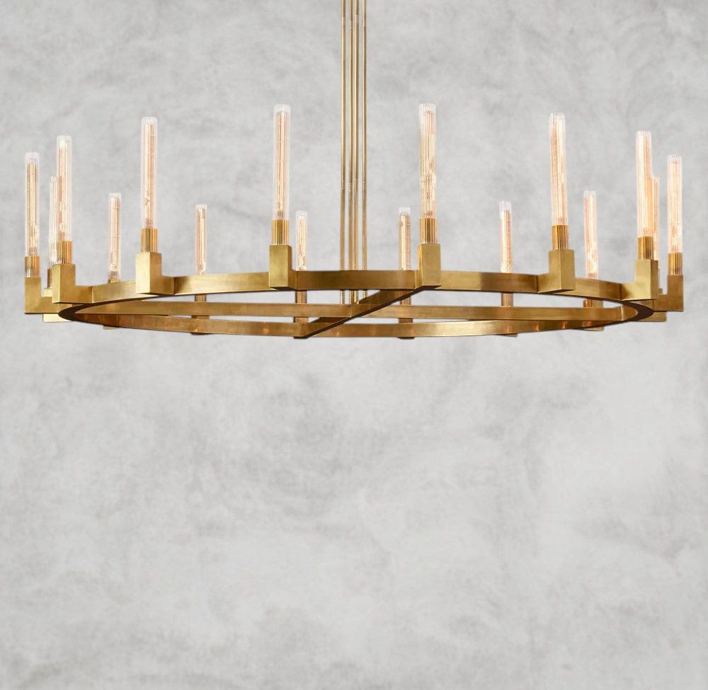 72" / Brass CANNELE ROUND CHANDELIER 36", 48", 60", 72"