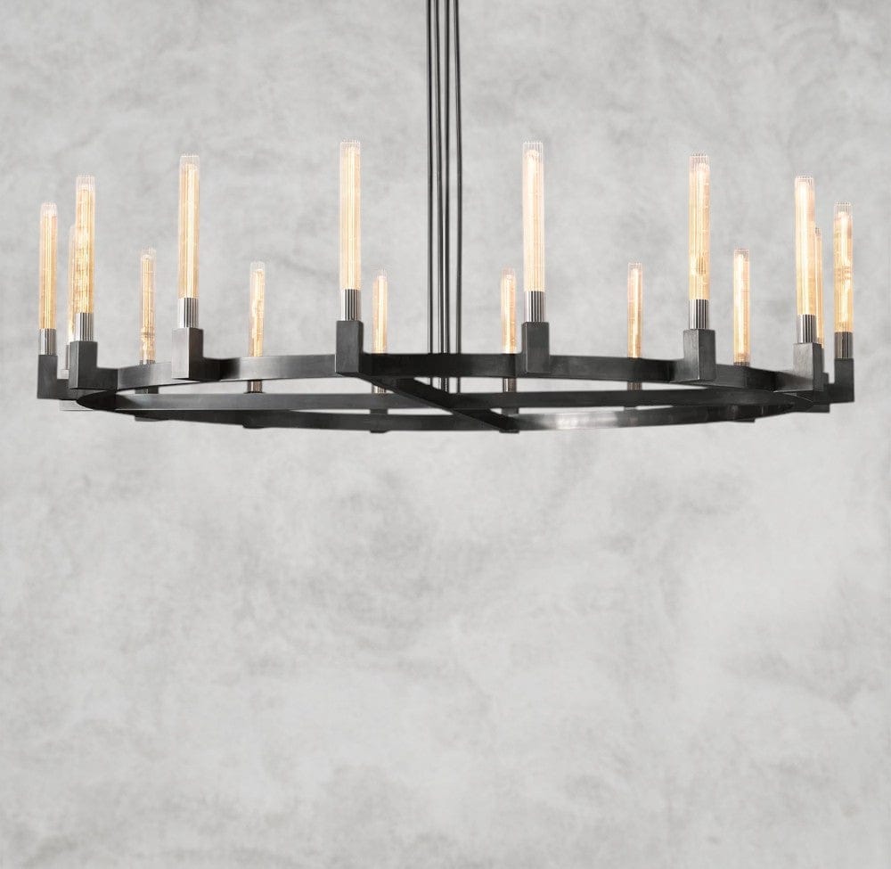 72" / Bronze CANNELE ROUND CHANDELIER 36", 48", 60", 72"