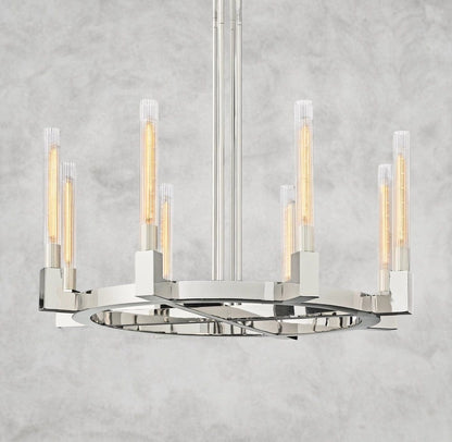 36" / Nickle CANNELE ROUND CHANDELIER 36", 48", 60", 72"