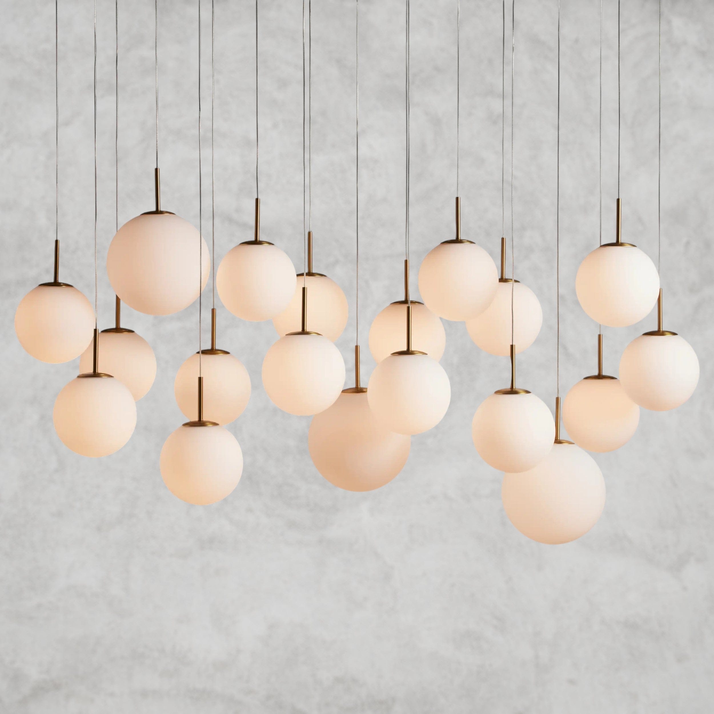 65" / Matte Opal Casen Linear Chandelier 55", 65"